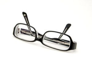 pair of glasses upside down